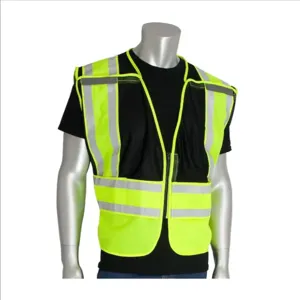 PIP 302-PSV-BLK-NL-2X/5X Protective Clothing High Visibilty Vest, 2XL-5XL, Green, Each | CL9BVB