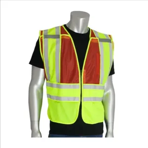 PIP 302-PSV-RED-NL-2X/5X Protective Clothing High Visibilty Vest, 2XL-5XL, Hi-Vis Yellow, Each | CL9BVM