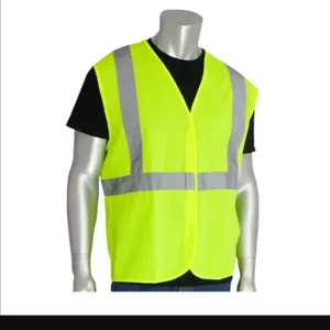 PIP 302-WCENGLY-M Protective Clothing High Visibilty Vest, M, Hi-Vis Orange, Each | CL9BXE