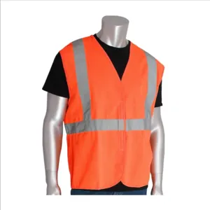 PIP 302-WCENGOR-2X Protective Clothing High Visibilty Vest, 2XL, Hi-Vis Orange, Each | CL9BXH