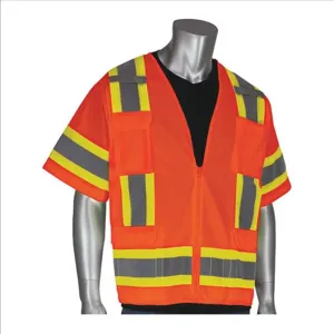 PIP 303-0500-OR/M Protective Clothing High Visibilty Vest, M, Hi-Vis Yellow, Each | CL9BZK