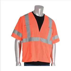 PIP 303-HSVEOR-L Protective Clothing High Visibilty Vest, L, Hi-Vis Yellow, Each | CL9CDB