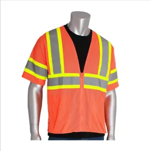 PIP 303-HSVPOR-L Protective Clothing High Visibilty Vest, L, Hi-Vis Yellow, Each | CL9CDT