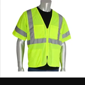 PIP 303-MVGZ4P-LY/3X Protective Clothing High Visibilty Vest, 3XL, Hi-Vis Orange, Each | CL9CDY