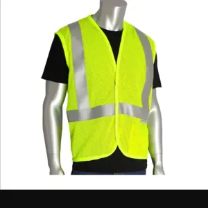 PIP 305-2100-L Protective Clothing Flame Resistant Vests, L, Hi-Vis Yellow, Each | CL9CFV