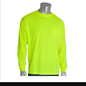 PIP 310-1100-LY/2X Protective Clothing Hi-Visibility Shirt, 2XL, Hi-Vis Yellow, Each | CL9CLL