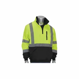 PIP 323-1330B-LY/XL Protective Clothing High Visibilty Sweat Shirt, XL, Hi-Vis Orange, Each | CL9DDX