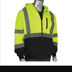 PIP 323-1370B-LY/M Protective Clothing High Visibilty Sweat Shirt, M, Hi-Vis Orange, Each | CL9DFE