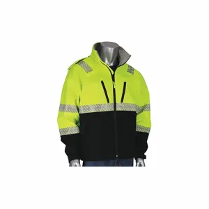 PIP 333-1550-LY/L Protective Clothing High Visibilty Jacket, L, Hi-Vis Yellow, Each | CL9DRQ