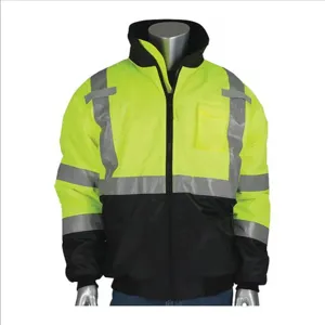 PIP 333-1740-LY/S Protective Clothing High Visibilty Jacket, S, Hi-Vis Orange, Each | CL9DTC