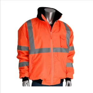 PIP 333-1762-OR/5X Protective Clothing High Visibilty Jacket, 5XL, Hi-Vis Yellow, Each | CL9DVM