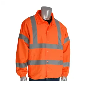 PIP 333-WBOR-MD Protective Clothing High Visibilty Jacket, M, Hi-Vis Yellow, Each | CL9DYJ