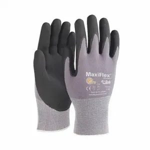 PIP 34-874 Coated Glove, M, Microfoam, Nitrile, Nitrile, Knit Cuff, Gray, 1 Pair | CT7UNG 43FK12