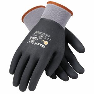 PIP 34-876 Beschichteter Handschuh, S, Mikroschaum, Nitril, Nitril, Strickbündchen, Grau, 1 Paar | CT7UNR 43XF79