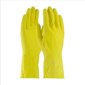 PIP 48-L140Y/L Hand Protection Chemical Resistant Coated Gloves, L, Yellow, Dozen | CL9HTE