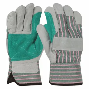 PIP 500DP Hand Protection Leather Palm Gloves, L, Green, Dozen | CL9HXZ