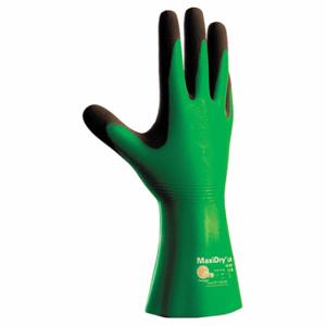 PIP 56-635 Chemical Resistant Glove, 14 Inch Length, 7 Size, Black/Green, S/7 Sizes, Green, 1 Pair | CT7ULY 579X96