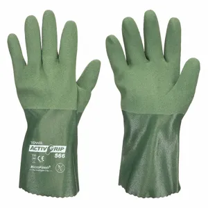 PIP 56-AG566/L Hand Protection Chemical Resistant Coated Gloves, L, Green, Dozen | CL9JGR