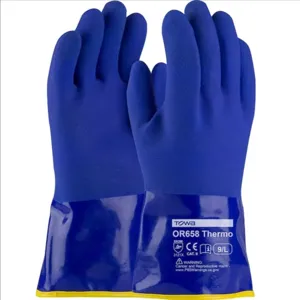 PIP 58-8658DL/L Hand Protection Chemical Resistant Coated Gloves, L, Yellow, Dozen | CL9JKX