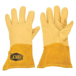 PIP 6010/S Welding Protection Gloves, S, Gold, Dozen | CL9JMF