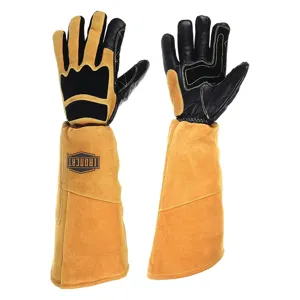 PIP 9070/M Welding Protection Gloves, M, Natural, Pair | CL9LZA