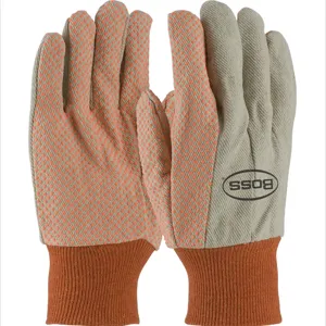 PIP 91-910PDO Hand Protection Fabric Work Gloves, Men, Tan, Dozen | CL9MAP