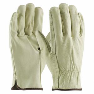 PIP 994 Leather Gloves, Size M, Cowhide, Premium, Glove, Full Finger, Shirred Slip-On Cuff, 12 PK | CT7UWQ 55TJ55