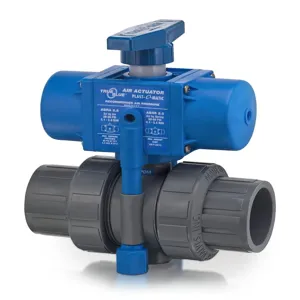 PLAST-O-MATIC ABRA150VT-PF Ball Valve, 2-Way, Air X Air, Viton Seal, PVDF, 1-1/2 Inch Size | CD4KWH