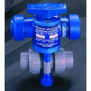 PLAST-O-MATIC ABRA400VT-PV Ball Valve, Air Actuated, 2-Way, Air X Air, Viton Seal, PVC, 4 Inch Size | CD4KUF