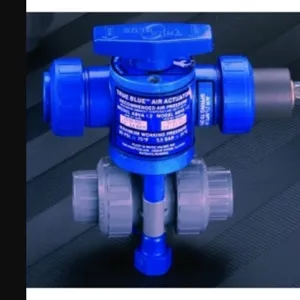 PLAST-O-MATIC ABVA050VT-PV-LS Ball Valve, Limit Stop, Air X Air, Viton Seal, PVC, 1/2 Inch Size | CD4KZX