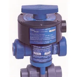 PLAST-O-MATIC ABVS037EPT-PV-LSW Ball Valve, Limit Stop/Switch, Air X Spring, EPDM Seal, PVC, 3/8 Inch Size | CD4LMY