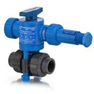 PLAST-O-MATIC ABVS037EPT-PF Ball Valve, 2-Way, Air X Spring, EPDM Seal, PVDF, 3/8 Inch Size | CD4KYZ