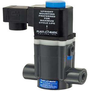 PLAST-O-MATIC EASMT4V12R24-120/60-PV Solenoid Valve, Direct Acting, Rectified Coil, 1/2 Inch Pipe, 3/8 Inch Orifice | CD4JVE