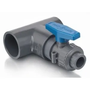 PLAST-O-MATIC LMBV100VS-PV-300 Ball Valve, Lateral Reducing, FKM Seal, PVC, 3 Inch Size | CD4KPP