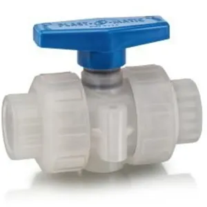 PLAST-O-MATIC MBV25VS-PP Ball Valve, Metric Socket, Viton Seal, Polypropylene, 25mm Size | CD4KLB