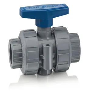 PLAST-O-MATIC MBV90EPS-CP Ball Valve, True Union, Metric Socket, EPDM Seal, CPVC, 90mm Size | CD4KKU