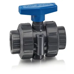 PLAST-O-MATIC MBV200EPBSP-PV Ball Valve, True Union, BSP Thread, EPDM Seal, PVC, 2 Inch Size | CD4KGE