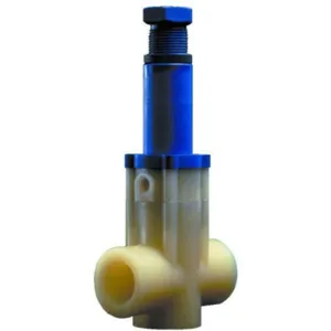 PLAST-O-MATIC RVDM050EP-PF By-Pass Valve, In-line Pressure Relief, PVDF, EPDM Seal, 1/2 Inch Size | CD4JCA