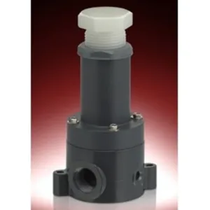 PLAST-O-MATIC RVDT200T-PF By-Pass Valve, Back Pressure, PVDF, Threaded Seal, 2 Inch Size | CD4HYF