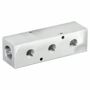 PNEUMADYNE INC M40-500-3 Manifold, Inline, 6061 Aluminum, 3 Outlets, 1 Inch Female Npt Inlet | CT7VBF 49AV64