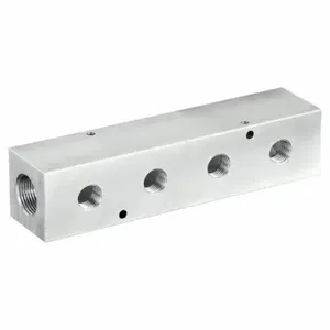 PNEUMADYNE INC M40-500-4 Manifold, Inline, 6061 Aluminum, 4 Outlets, 1 Inch Female Npt Inlet | CT7VBH 49AV65