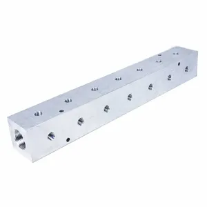 PNEUMADYNE INC M40-750-7-90 Manifold, Right-Angle, 6061 Aluminum, 7 Outlets, 1 Inch Female Npt Inlet | CT7VCD 49AV89