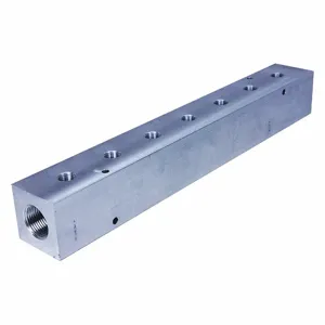 PNEUMADYNE INC M40-500-7 Manifold, Inline, 6061 Aluminum, 7 Outlets, 1 Inch Female Npt Inlet | CT7VBN 49AV68