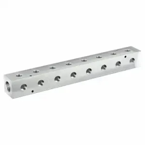 PNEUMADYNE INC M40-500-8-90 Manifold, Right-Angle, 6061 Aluminum, 8 Outlets, 1 Inch Female Npt Inlet | CT7VCE 49AV83