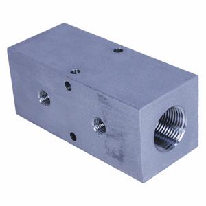 PNEUMADYNE INC M40-750-2-90 Manifold, Right-Angle, 6061 Aluminum, 2 Outlets, 1 Inch Female Npt Inlet | CT7VBR 49AV84