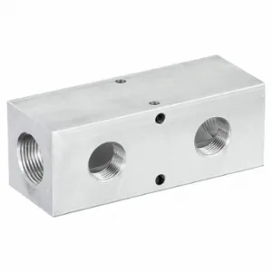 PNEUMADYNE INC M40-750-2 Manifold, Inline, 6061 Aluminum, 2 Outlets, 1 Inch Female Npt Inlet | CT7VBE 49AV70