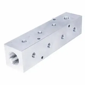 PNEUMADYNE INC M40-750-4-90 Manifold, Right-Angle, 6061 Aluminum, 4 Outlets, 1 Inch Female Npt Inlet | CT7VBW 49AV86