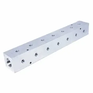 PNEUMADYNE INC M40-500-7-90 Manifold, Right-Angle, 6061 Aluminum, 7 Outlets, 1 Inch Female Npt Inlet | CT7VCC 49AV82