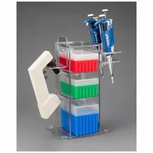 POLTEX 3VTORG-PIPTRBRK-BRK Lab Bench Vertical Organizer, Benchtop, Bottles/Pipette Tips | CT7VRV 798KZ9