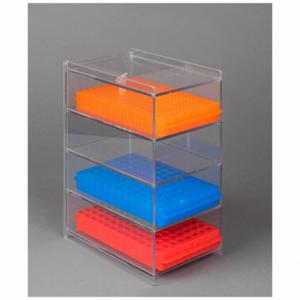 POLTEX 5LGMICRO Large Microtube Rack Holder, Holds 5 Large Microtube Racks, Benchtop, 5 Compartments, Petg | CT7VRQ 798L05